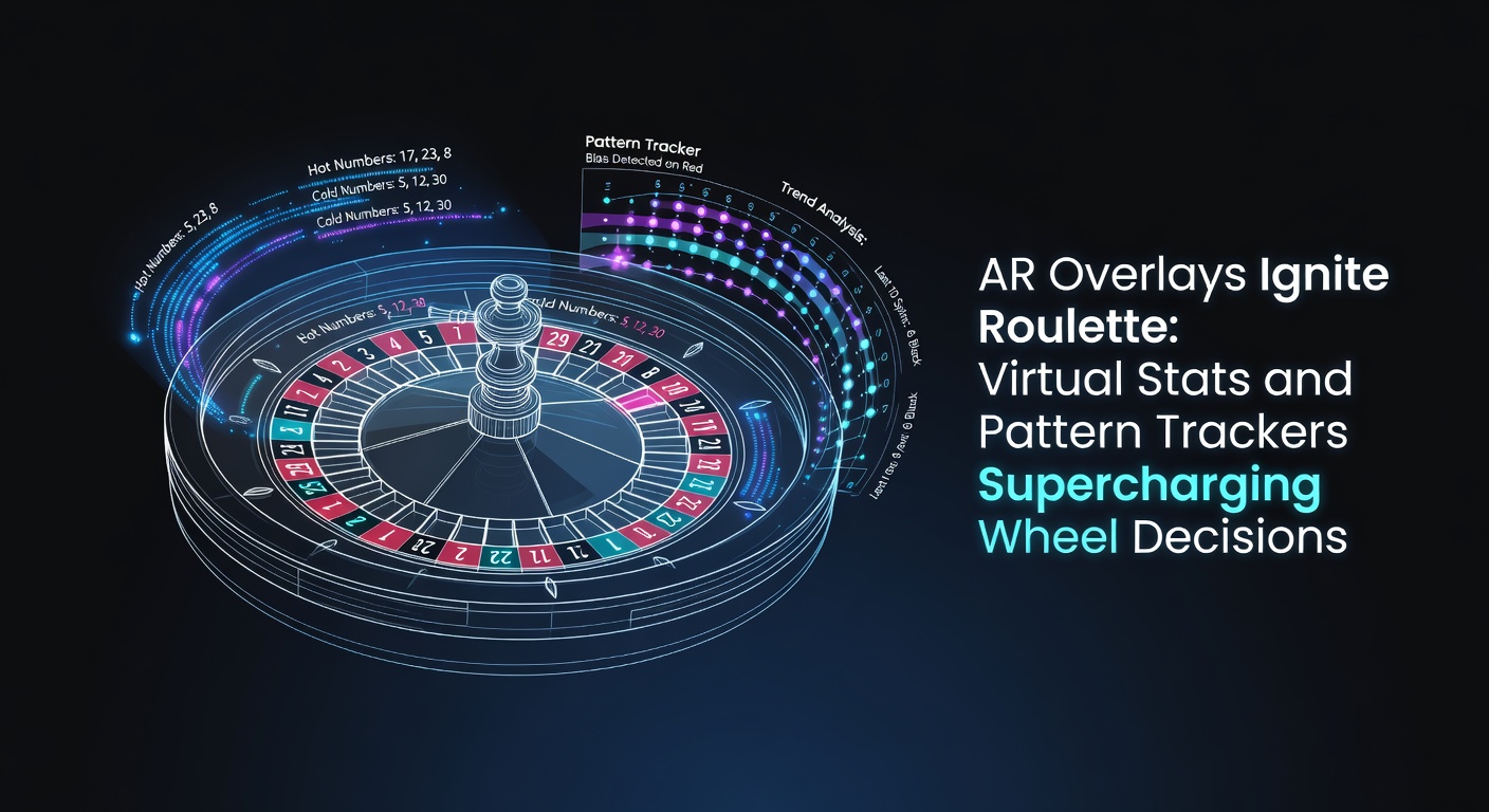 AR-overlay toont live statistieken over roulettewielpatronen tijdens een casinosesie