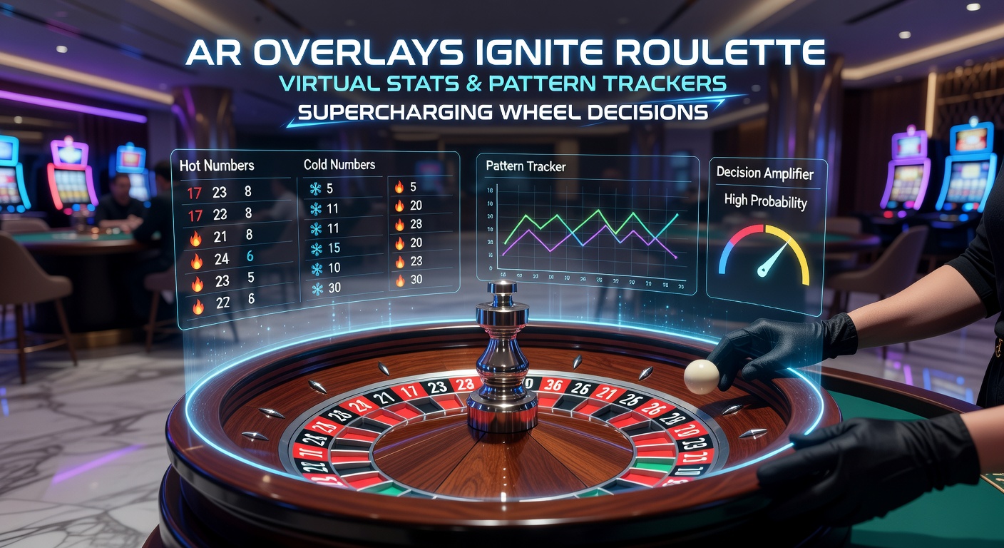 Voorbeeld van een AR-patroontracker die hot en cold numbers markeert op een live roulettewiel