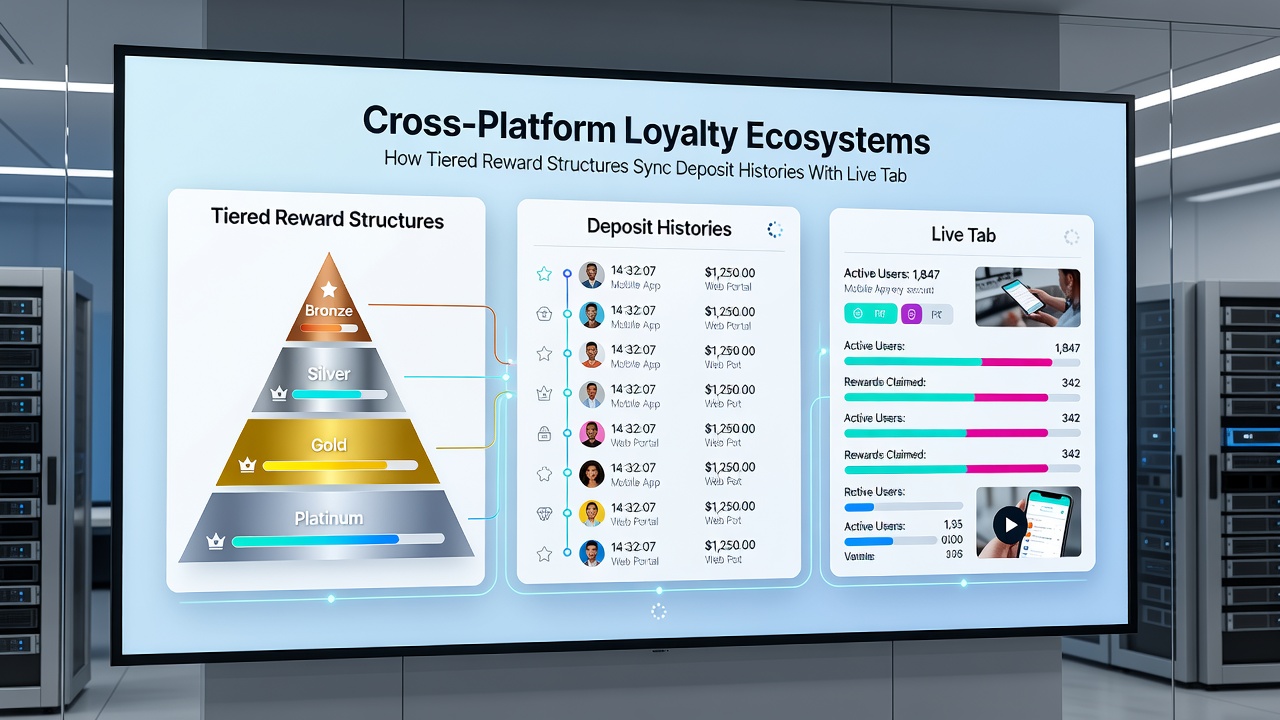 Synchronisatie van deposit data en live tafelspel participatie in loyaliteitsecosystemen