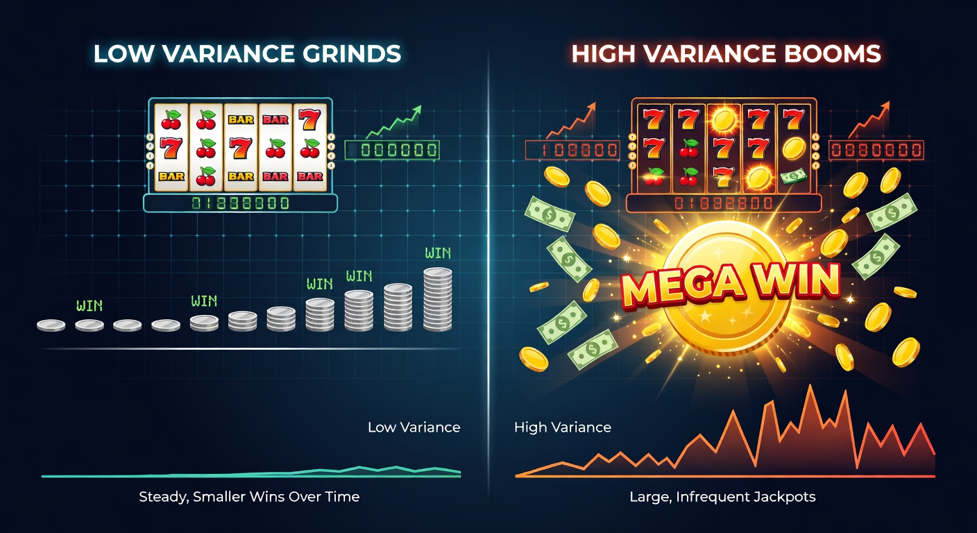 Voorbeeldscherm van een lage volatiliteit slot met frequente kleine winsten in actie