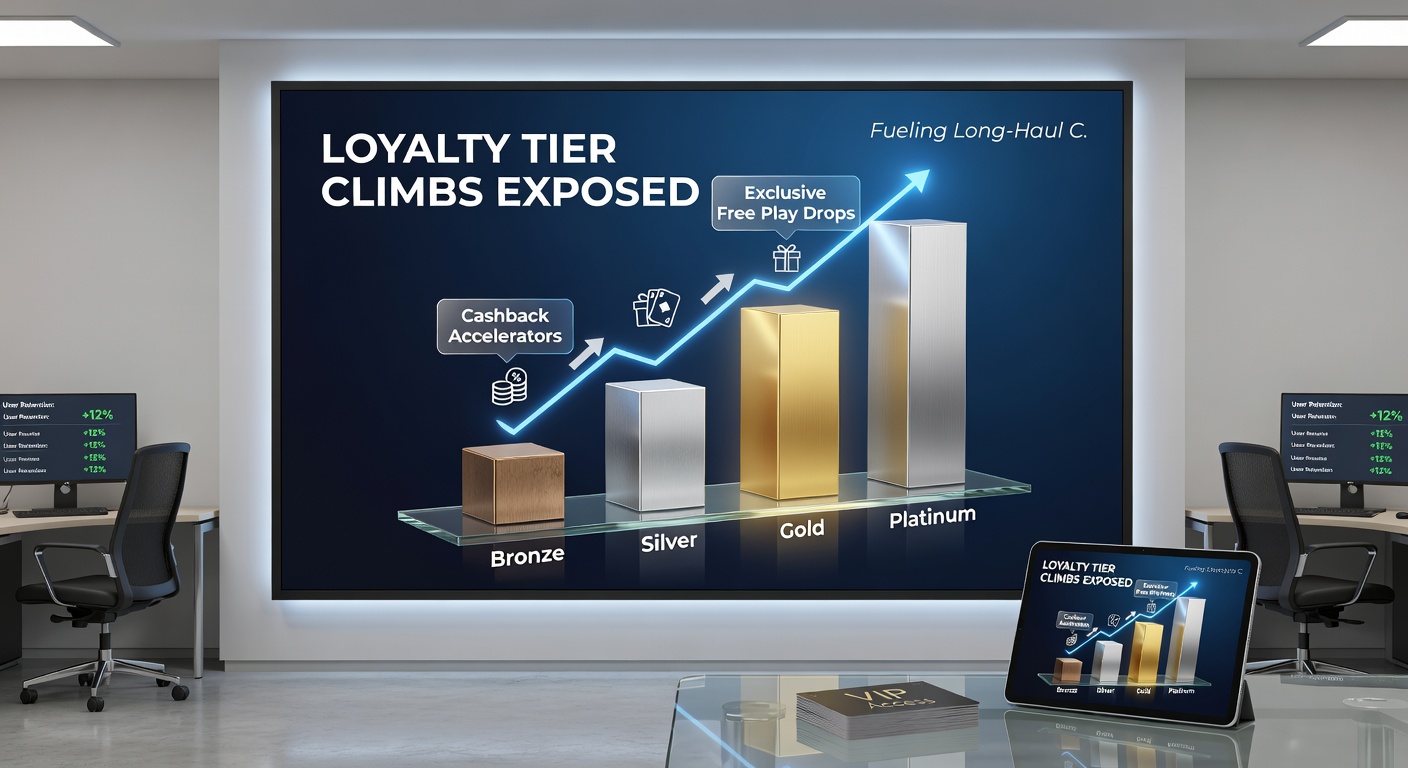 Voorbeeld van een VIP-dashboard met free play drops en cashback-tracker in een mobiel casino-app