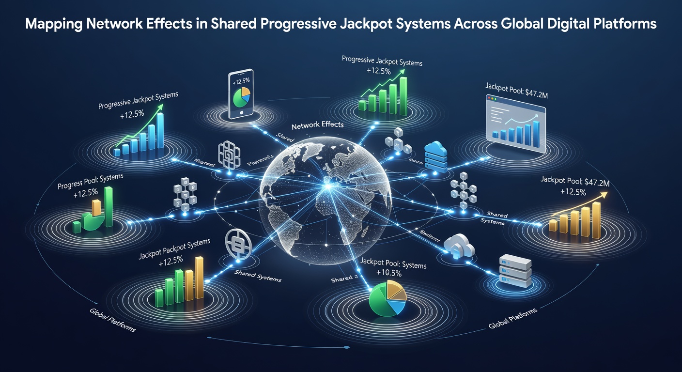 Visualisatie van netwerkeffecten in gedeelde progressieve jackpot systemen over meerdere digitale platforms