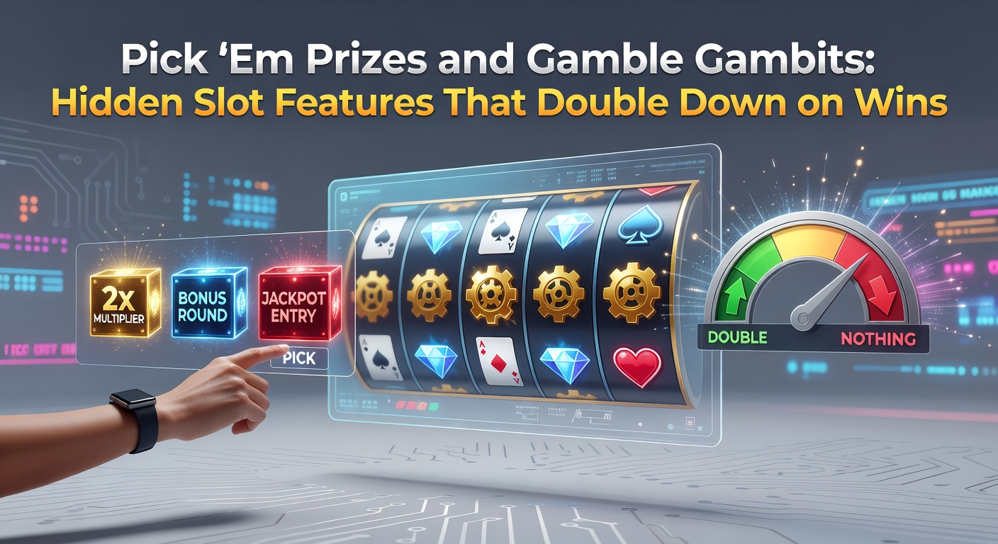 Speler kiest objecten in een kleurrijke Pick 'Em bonusronde op een videoslot, met prijzen die tevoorschijn springen